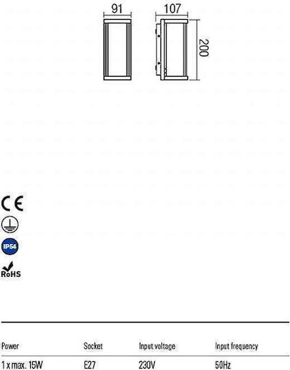 Redo Group Iluminat Exterior Montat Pe Perete 10.7x20cm Redo Group Iluminat Exterior Montat Pe Perete 10.7x20cm