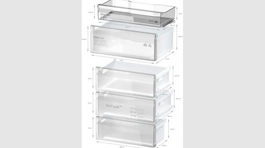 Bosch Ψυγειοκαταψύκτης 440lt Total NoFrost Υ203xΠ70xΒ66.7εκ. Μαύρος KGN492XCF