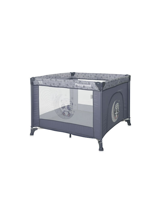 Lorelli Cool Grey Pandas Park with Mattress Gray 100x100cm