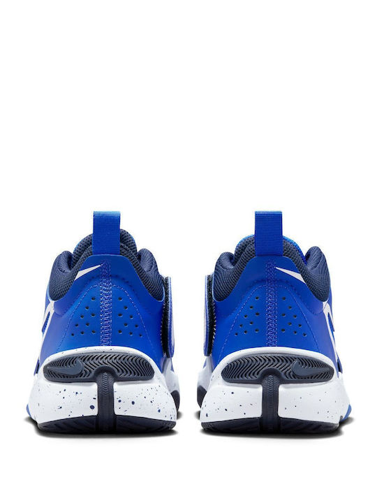 Team Hustle Kids Sports Shoes Running with Hoop & Loop Closure Blue