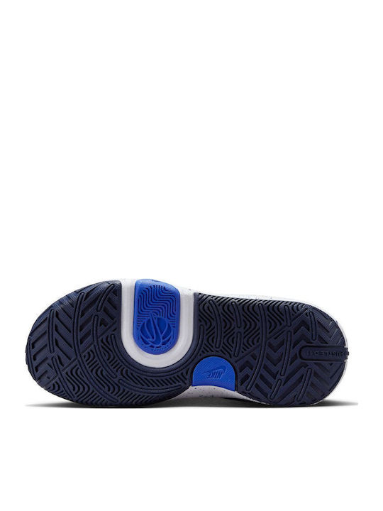Team Hustle D 11 Kids Sports Shoes Basketball with Hoop & Loop Closure Hyper Royal / Obsidian / White