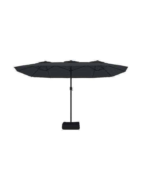 Aluminium Garten- und Terrassen-Sonnenschirm Schwarz 4.49x2.45xHöhe 2.45m
