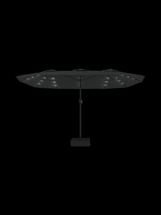 Aluminium Garten- und Terrassen-Sonnenschirm Schwarz 4.49x2.45xHöhe 2.45m