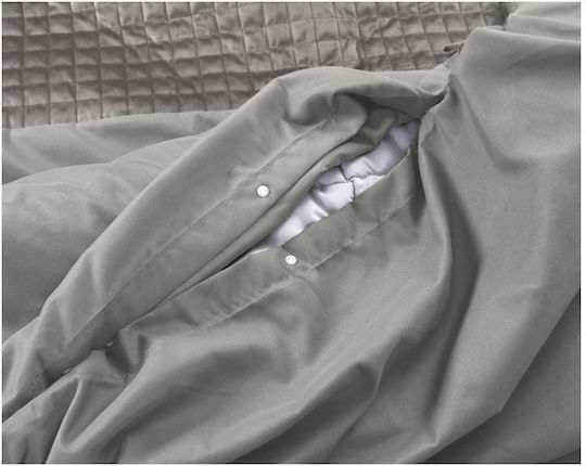 Sleeptime Duvet Cover Set Queen with 2 Pillowcases 240x220 Velvet Band Microfiber Velvet Band