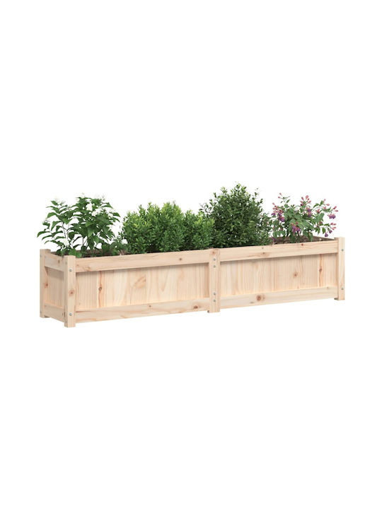 vidaXL Set 2 Planters Wooden Solid Pine Wood Solid Pine Wood