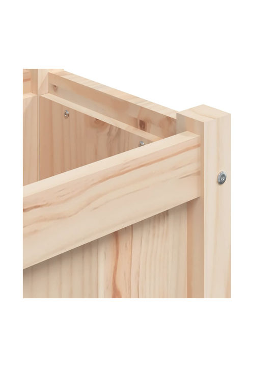 vidaXL Set 2 Planters Wooden Solid Pine Wood Solid Pine Wood