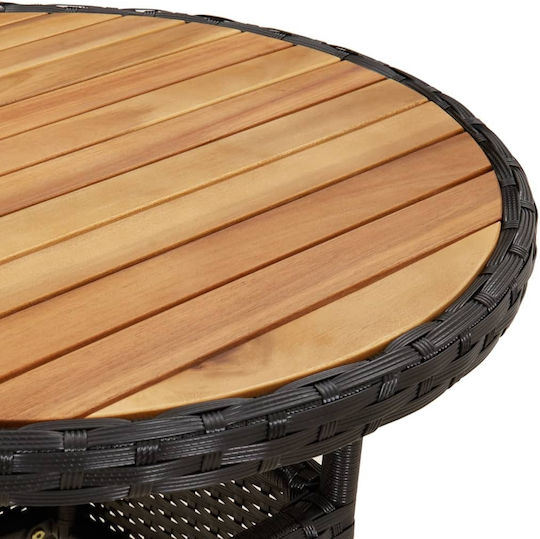 Garten- und Outdoor-Möbelsets 3 Stück Schwarz mit Kissen