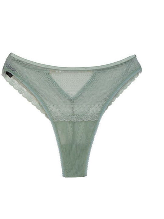 Vanilya Secret Women's Brazil with Lace Green