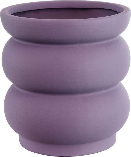 GloboStar Bogota Ghiveci Ceramică Violet cu suport 14x14x15εκ.