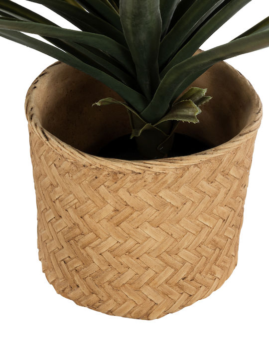 GloboStar Artificial Garden Medrano Planter Polyester Beige with Stand 69x69x23cm.