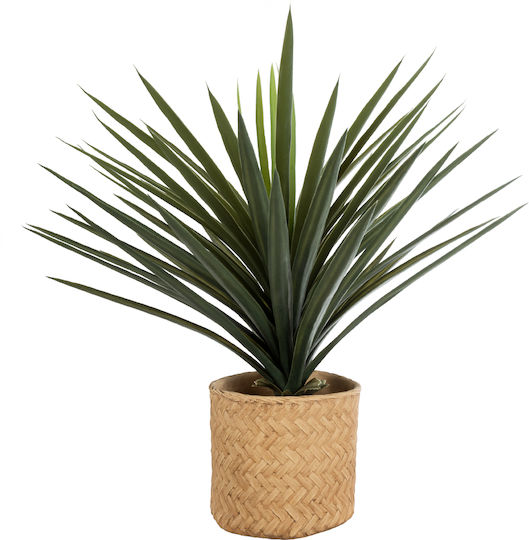 GloboStar Artificial Garden Medrano Übertopf Polyester Beige mit Gestell 69x69x23εκ.