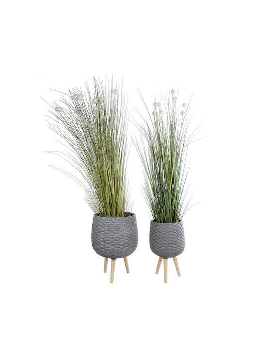 GloboStar Artificial Garden Louisiana Planter Polyester Gray with Stand