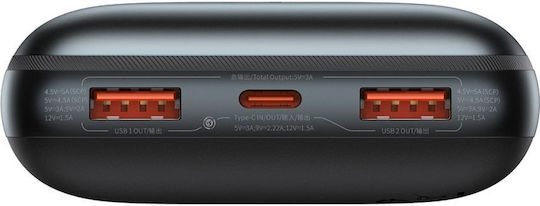 Baseus Bipow Pro Power Bank 20000mAh 22.5W с 2 USB-A порта и USB-C порт Power Delivery Черен