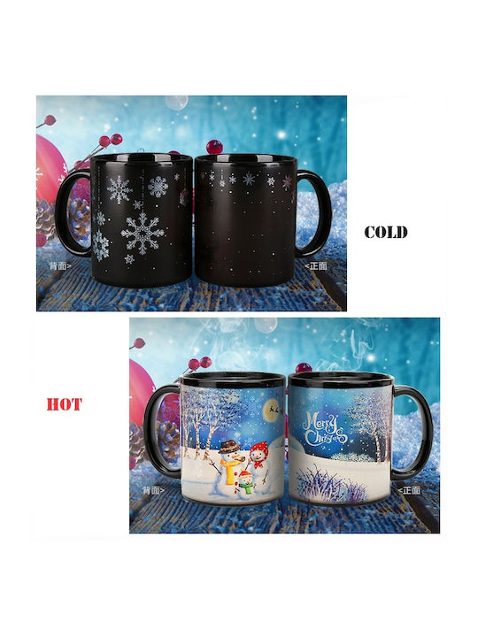 eBest Christmas Mug Ceramic Black 1pcs