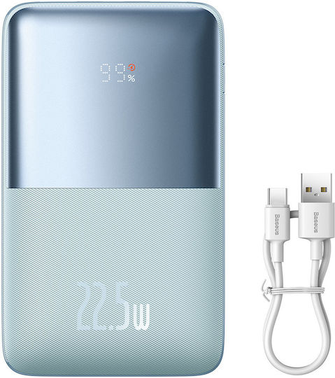 Baseus Bipow Pro Power Bank 20000mAh 22.5W με 2 Θύρες USB-A και Θύρα USB-C Power Delivery Μπλε