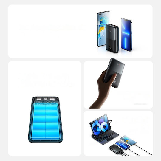 Baseus Bipow Pro Power Bank 20000mAh 22.5W με 2 Θύρες USB-A και Θύρα USB-C Power Delivery Μπλε