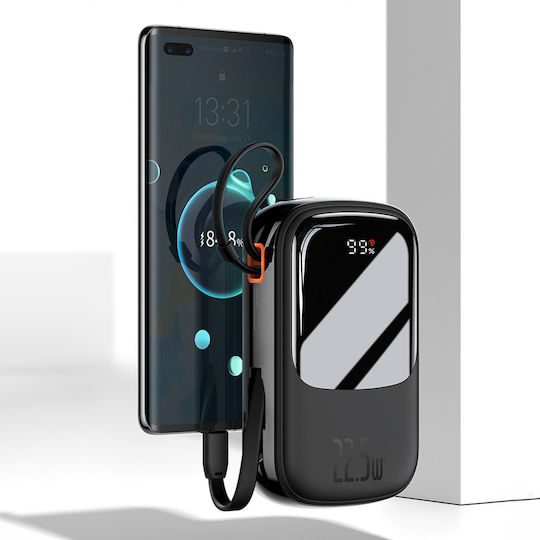 Baseus Qpow Pro Power Bank 20000mAh 20W με Θύρα USB-A και Θύρα USB-C Power Delivery / Quick Charge 3.0 Μαύρο