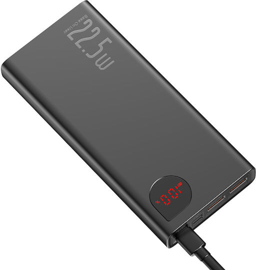 Baseus Adaman Power Bank 20000mAh 22.5W με 2 Θύρες USB-A και Θύρα USB-C Power Delivery / Quick Charge 3.0 Μαύρο