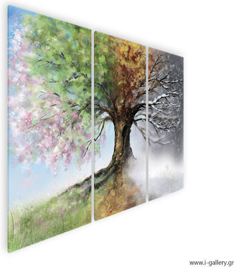 I-gallery Τρίπτυχος Πίνακας σε Καμβά 70x70cm