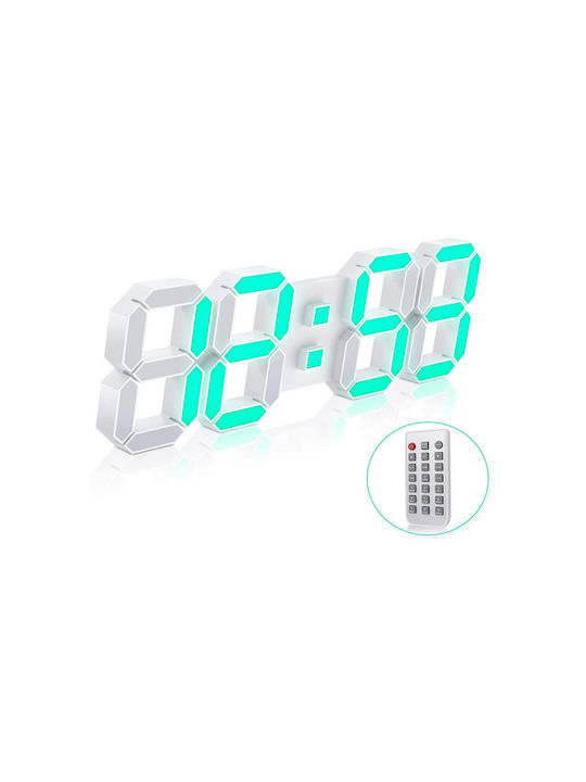 EDUP 3D Wall Clock Digital Plastic White
