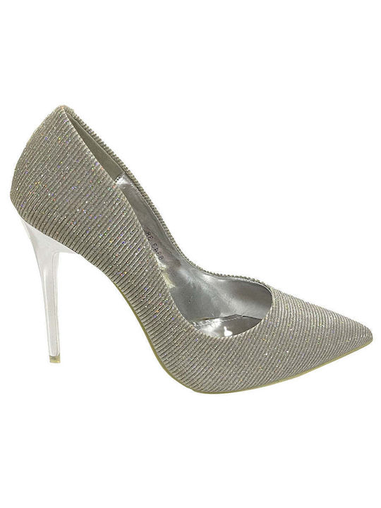 Ustyle Pumps mit hohem Absatz Silber