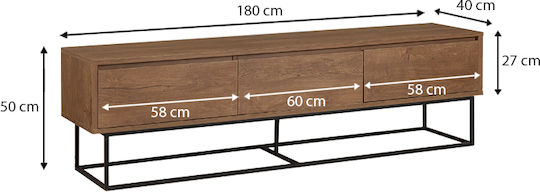 TV-Ständer Amedeo Karydi M180xT40xH50cm GP052-0016