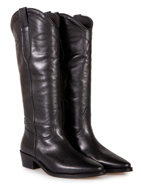 Labrini Damenstiefel Cowboy Schwarz