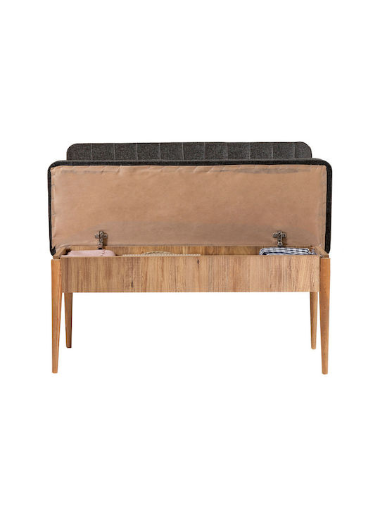 Alden Διθέσιος Καναπές Ανθρακί 110x40x85εκ.