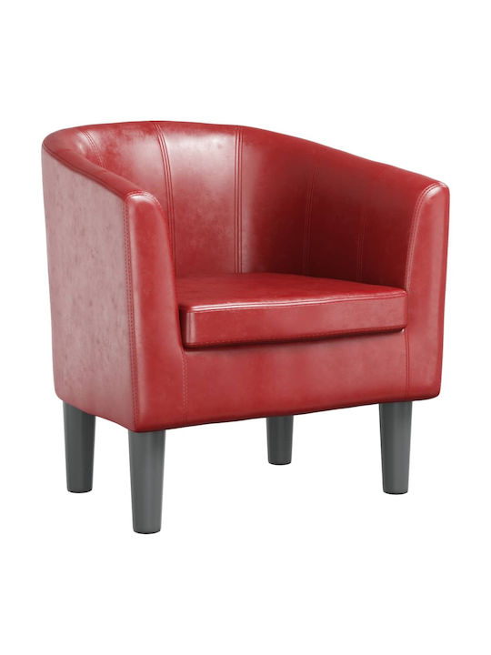 Sessel aus Kunstleder Bordeaux 46.5x45x68cm
