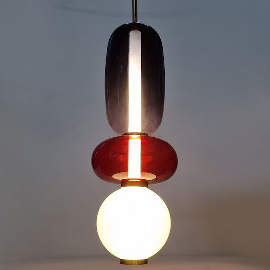 Globobox Κρεμαστό Φωτιστικό Πολύχρωμο LED 17x60εκ.