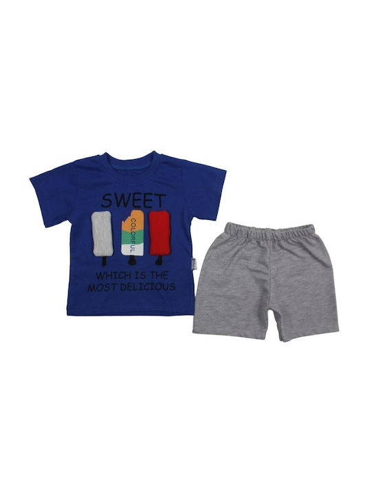 Eymus Kinder Set mit Shorts Sommer 2Stück Blue