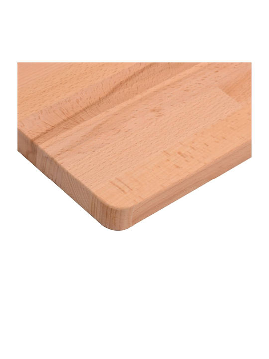 vidaXL Rectangular Office Desk Surface made of Solid Wood Beech 80x55x2.5cm 356093 1pcs