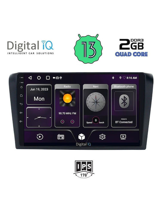 Digital IQ Car Audio System for Mazda 3 2003-2008 with Clima (Bluetooth/USB/AUX/WiFi/GPS/Android-Auto) with Touch Screen 9"