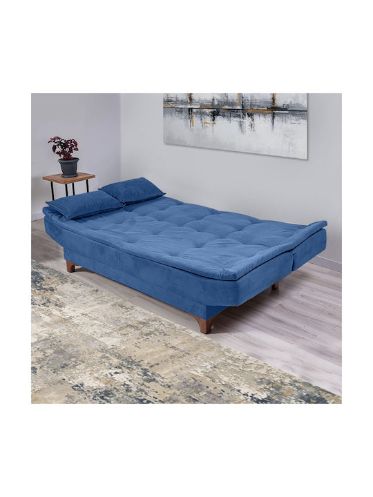 Lucas Dreisitzer Sofa Sofa Stoff Dark Blue 190x85cm
