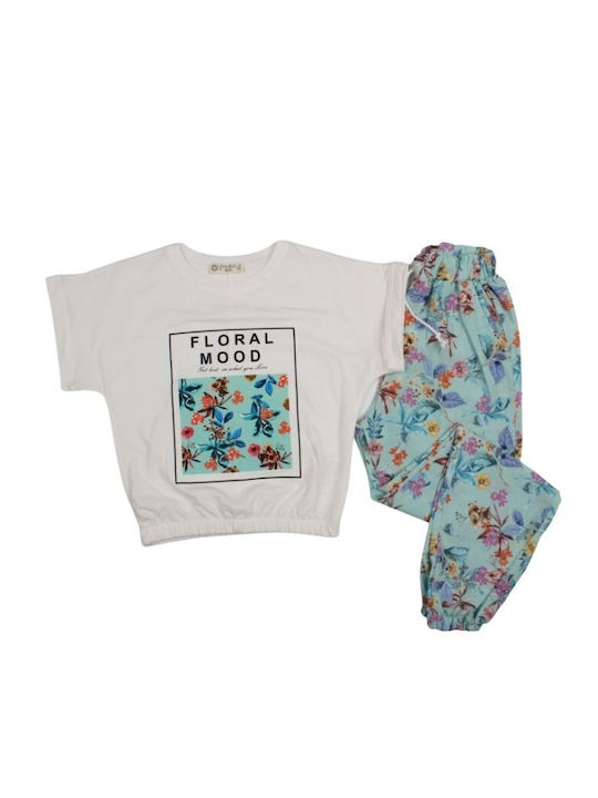 Kids Set with Pants Winter 2pcs Turquoise