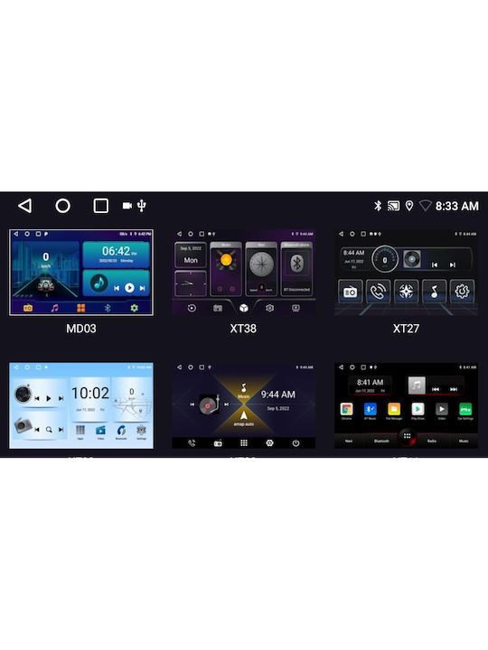Digital IQ Ηχοσύστημα Αυτοκινήτου (Bluetooth/USB/WiFi/GPS/Apple-Carplay/Android-Auto) με Οθόνη Αφής 9"