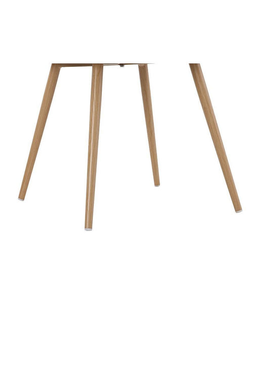 Daniele Dining Room Metallic Chair Beige 46.5x57.5x77.5cm