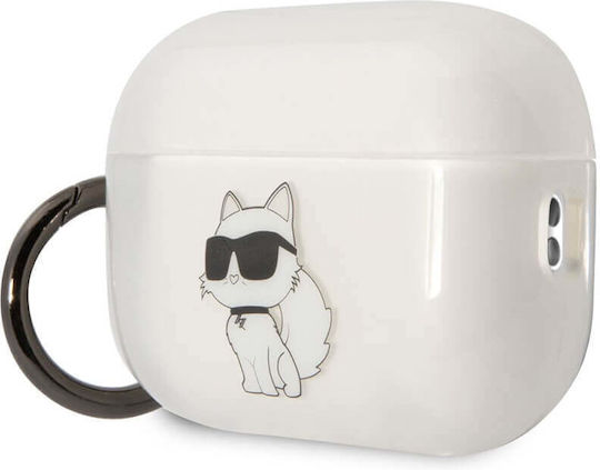 Karl Lagerfeld Choupette 3D Husă cu cârlig în culoarea Transparent pentru Apple AirPods Pro 2