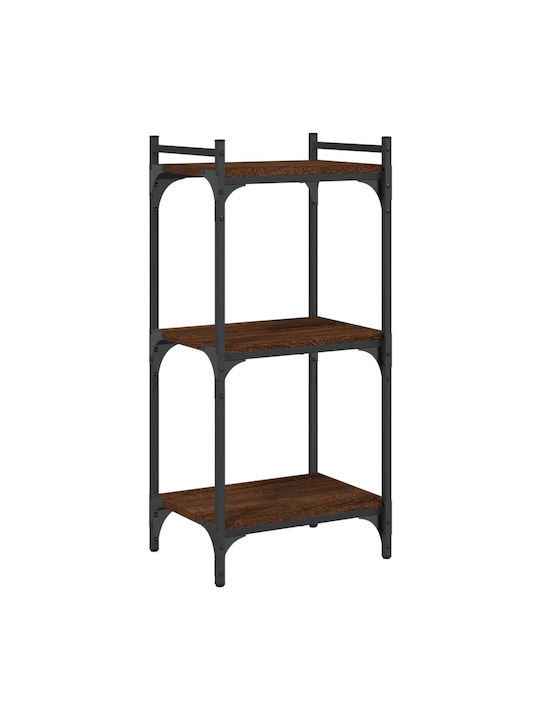 Bookcase 3 Brown Oak 40x30x86cm