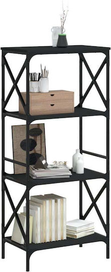 Bibliotecă Neagră 59x35x132 cm