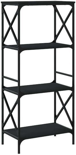 Bibliotecă Neagră 59x35x132 cm
