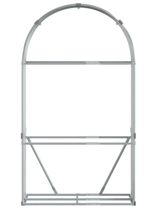 vidaXL Metalic Raft Depozitare lemne 120x45x210cm Argintiu