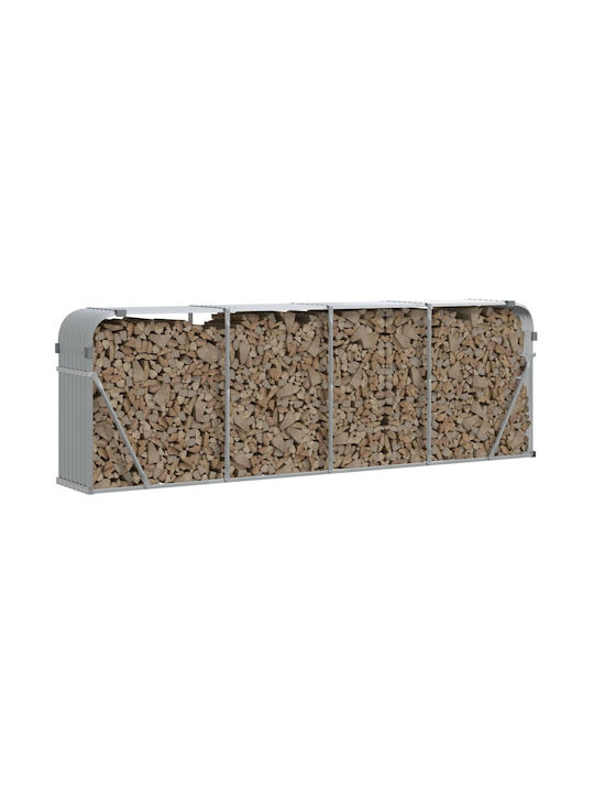 vidaXL Μεταλλικό Ράφι Αποθήκευσης Ξύλων 300x45x100cm Γκρι