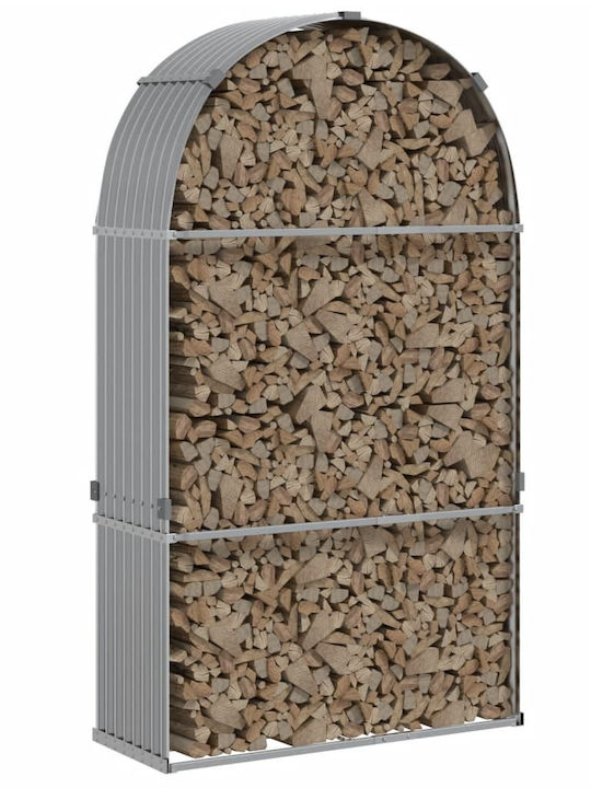 vidaXL Metallisch Regal Holzlagerung 120x45x210cm