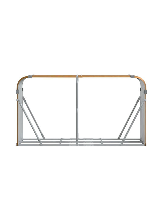 vidaXL Μεταλλικό Ράφι Αποθήκευσης Ξύλων 180x45x100cm Καφέ