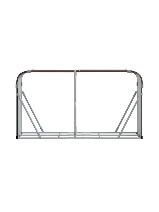 vidaXL Μεταλλικό Ράφι Αποθήκευσης Ξύλων 180x45x100cm Καφέ