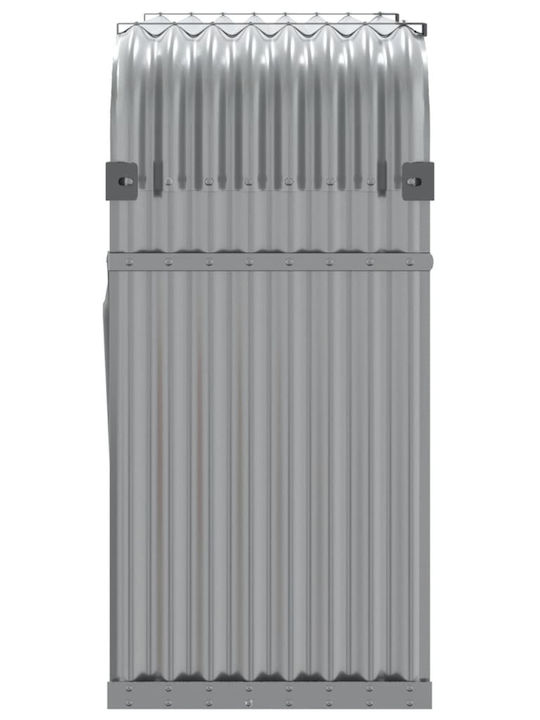 vidaXL Μεταλλικό Ράφι Αποθήκευσης Ξύλων 120x45x100cm Γκρι