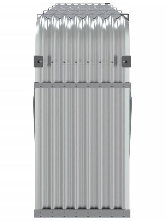 vidaXL Μεταλλικό Ράφι Αποθήκευσης Ξύλων 300x45x100cm Ασημί