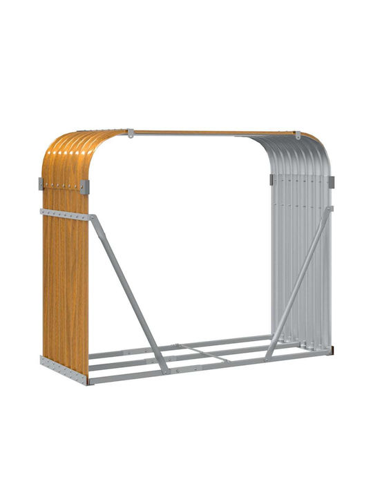 vidaXL Metallisch Regal Holzlagerung 120x45x100cm