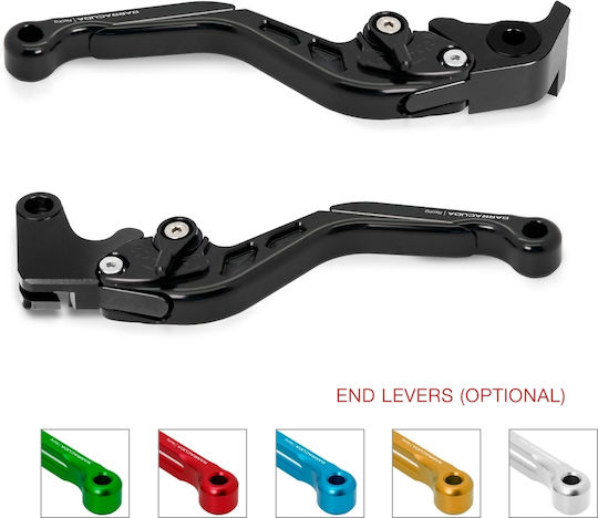 Barracuda Set Manete Frână/Ambreiaj Motocicletă Manete de motocicletă Manete de motocicletă ajustabile Negre SP6127-11/